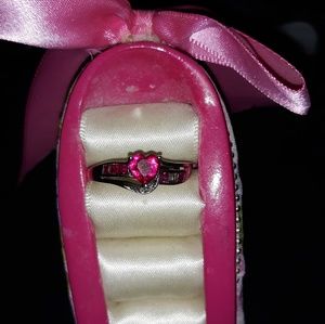 Silver Ring💍 w/Heart shaped Ruby from KAY JEWELRY